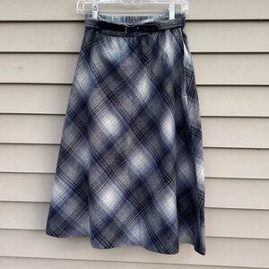 Vintage shadow plaid skirt women’s Copley Square LTD academia 12